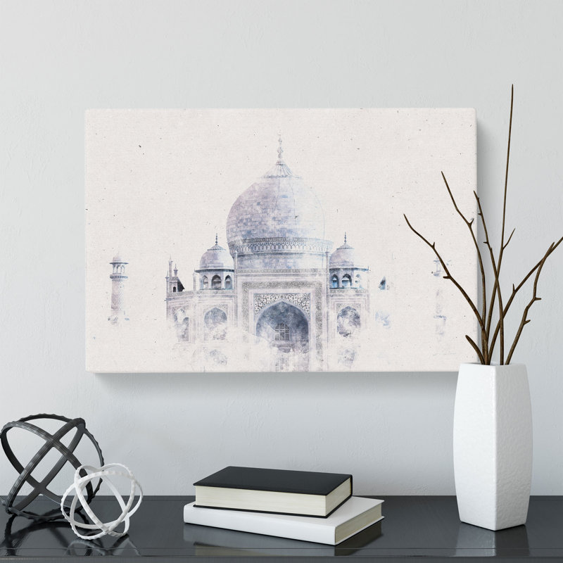 The Taj Mahal In Agra India - Wrapped Canvas Print, 40cm H x 60cm W x 3cm D