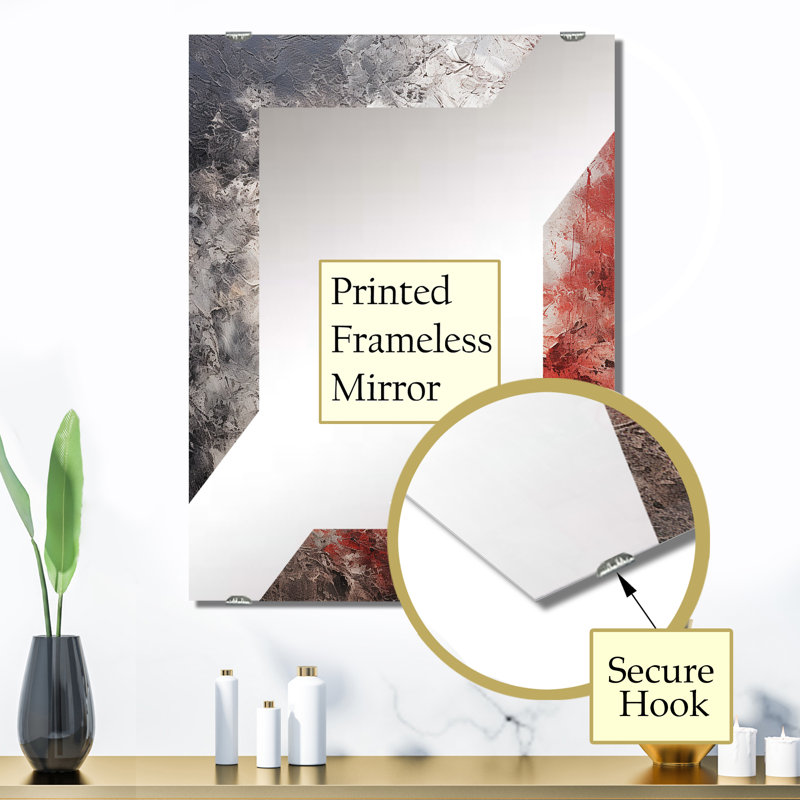 Miroir mural Macindoe - Tachisme MIR136242, 32 po x 24 po