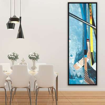 Reproduction de bâtons de hockey sur toile