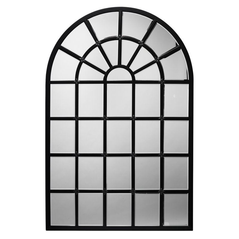 Miroir mural en métal noir pleine longueur
