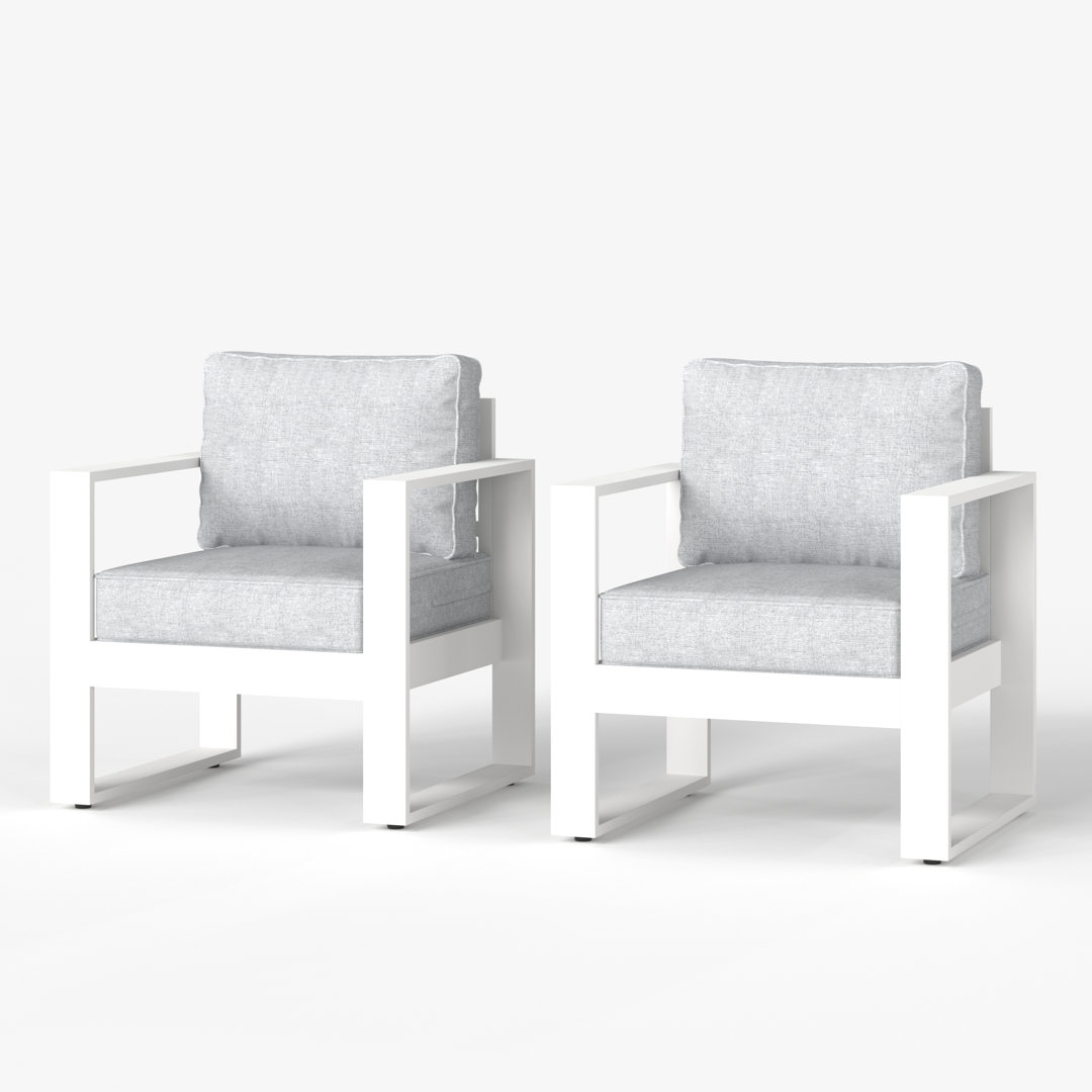 Nafiso Metal Outdoor Lounge Chair LayinSun Frame Color/Cushion 