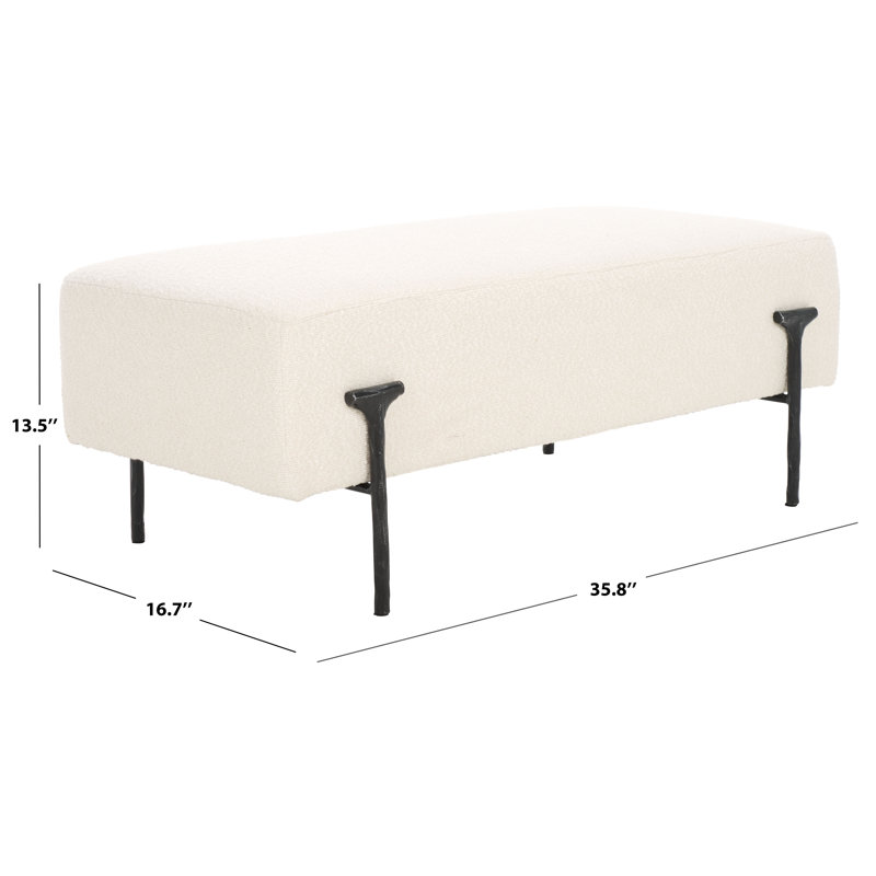 Jessa Boucle Bench, Black