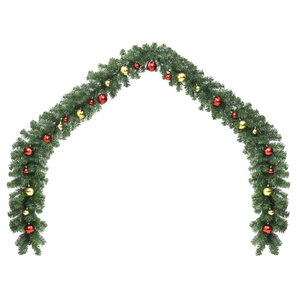 10'' in. Lighted Faux Garland
