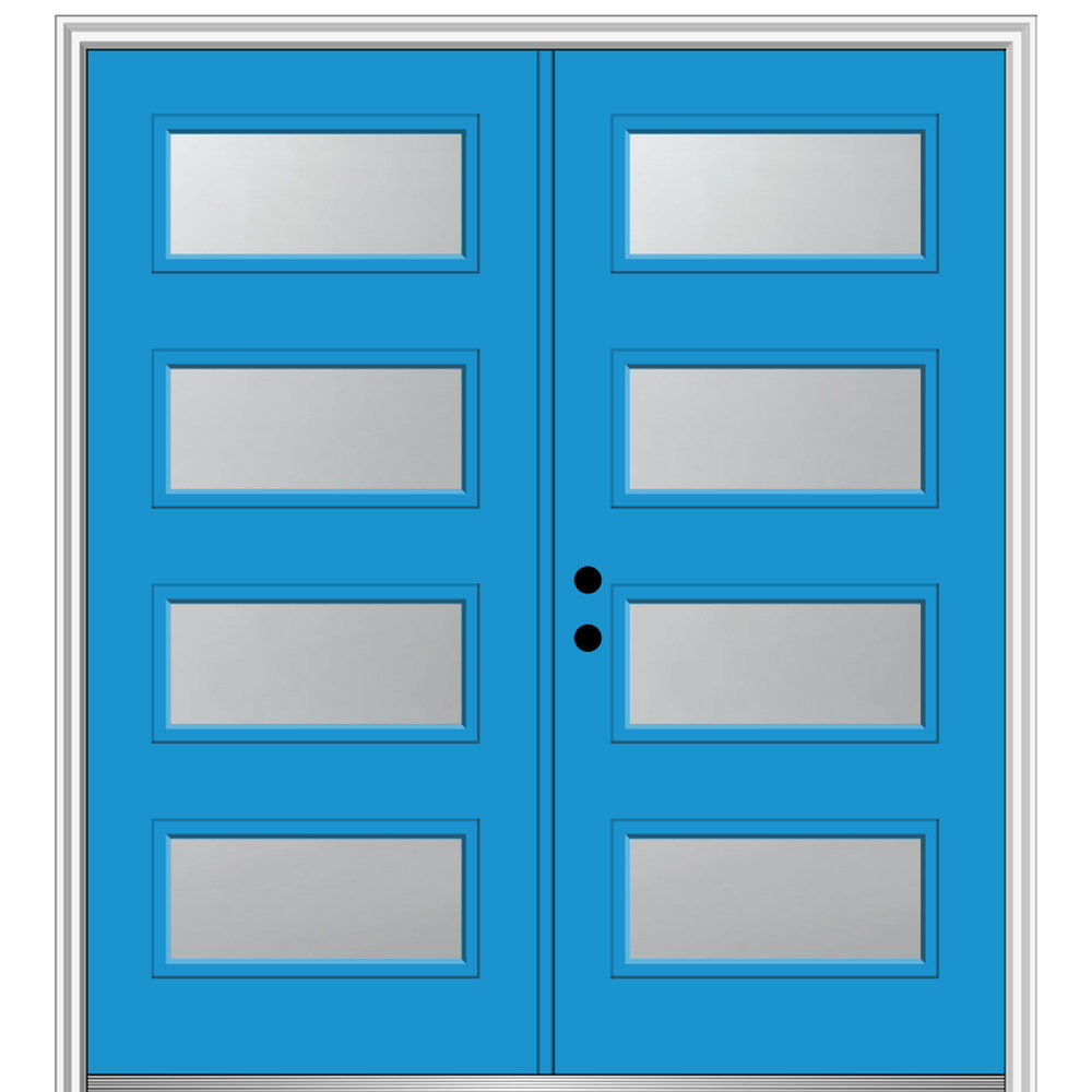 Verona Home Design 81.75'' Glass Fiberglass Front Entry Doors Wayfair