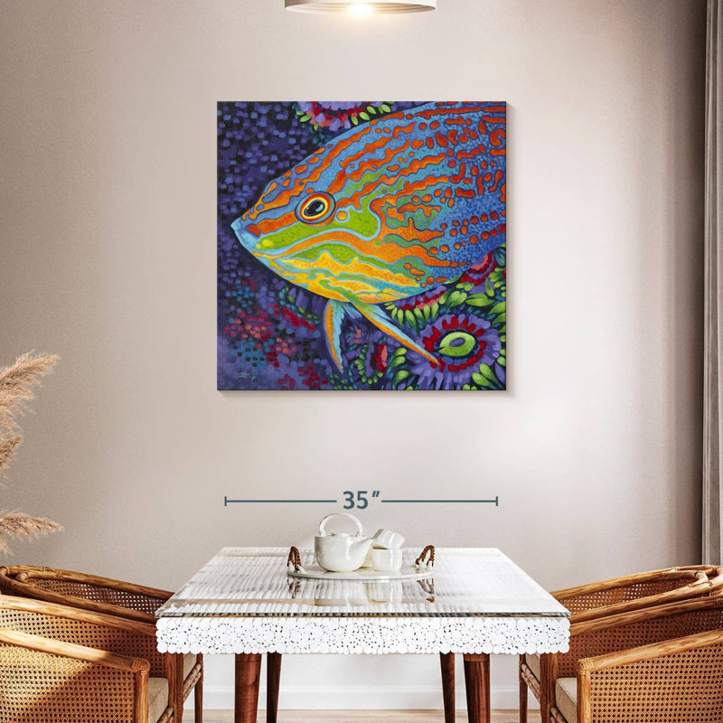 Brampt brillant poisson tropical I, H 36 po x l 36 po
