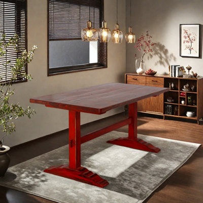 American-style Country VIntage Old Elm Table