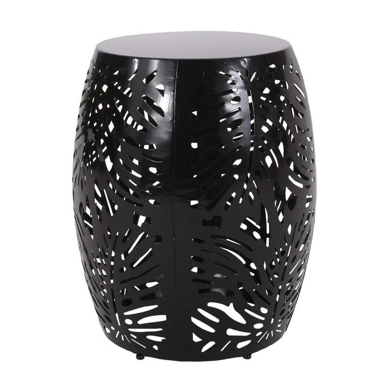 Metal End Table, Black