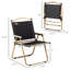 Ensemble de 2 chaises de camping pliantes, légères et portatives, parfaites pour les fêtes, la pêche, le pique-nique et la randonnée, noir