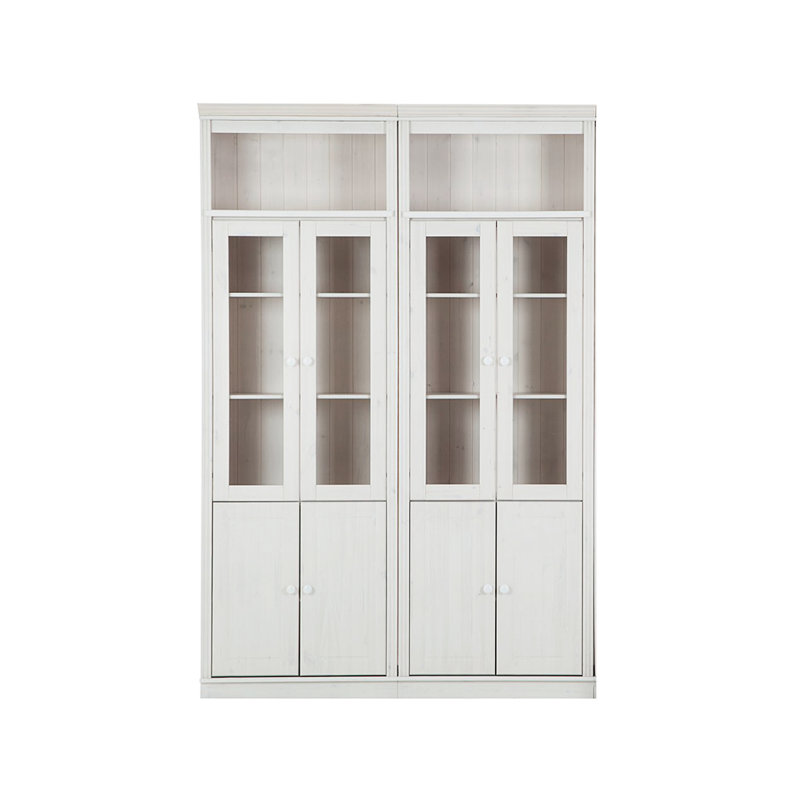 Dedrah 223cm H x 148cm W Library Bookcase, White