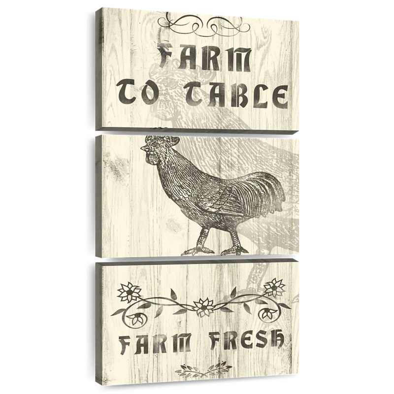 Farm To Table Wall Sign, 44" H x 21" W