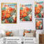 Palmiers topiques orange et verts - Art mural tropical côtier-1982349799-2077935313