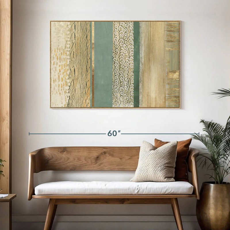 Placidité, Cadre flottant en bois naturel, 46 po x 31 po