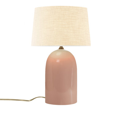 Luminance - Lampe portative haute Kava - Rosé brillant - Crème