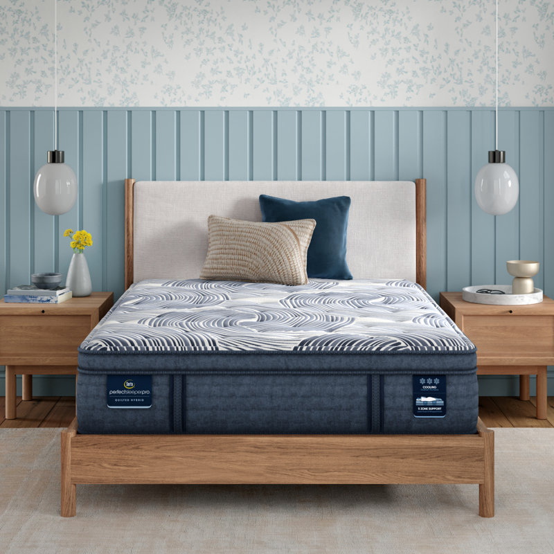 Perfect Sleeper Pro Edinburgh Plush Pillow Top 15" Latex Hybrid Mattress, Twin XL