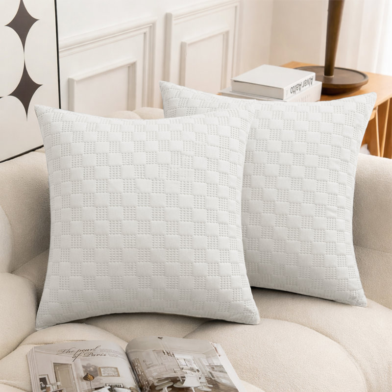 Square Throw Cushion Pad, White