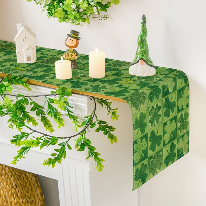 Chemin de table Buffalo Plaid Shamrock