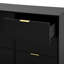 Commodes et commodes spacieuses en bois noir, grand rangement moderne pour la chambre à coucher et le salon