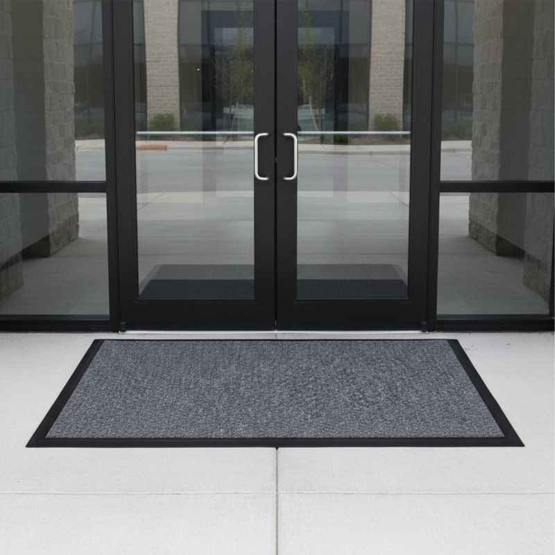 Paillasson d'extérieur antidérapant uni, Anthracite, 6 pi x 10 pi