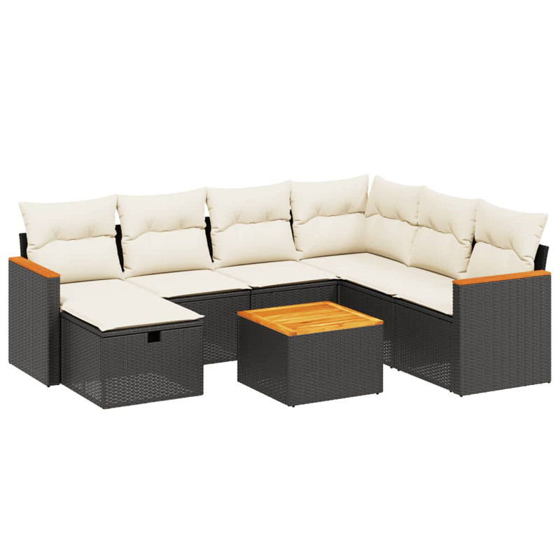 Ensemble de canapé de jardin Vidaxl - noir