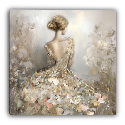 Blossom Poise Wrapped Canvas Wall Art
