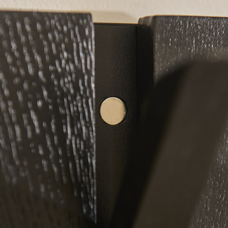 Solid Wood 10 - Hook Coat Rack, Black Oak