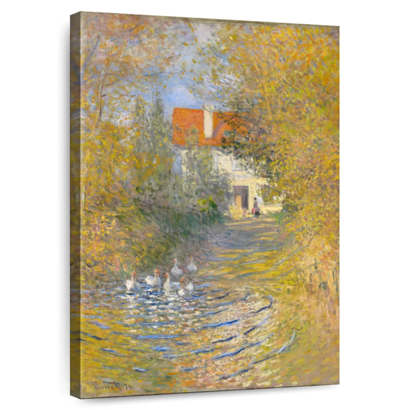 Oies d'Alvord dans le ruisseau 1874, H 36 po x l 24 po