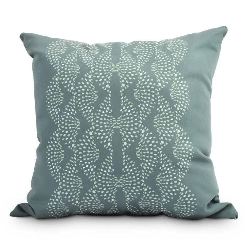 Fickle Florals Outdoor Square Pillow Cover & Insert, 18" x 18", Green