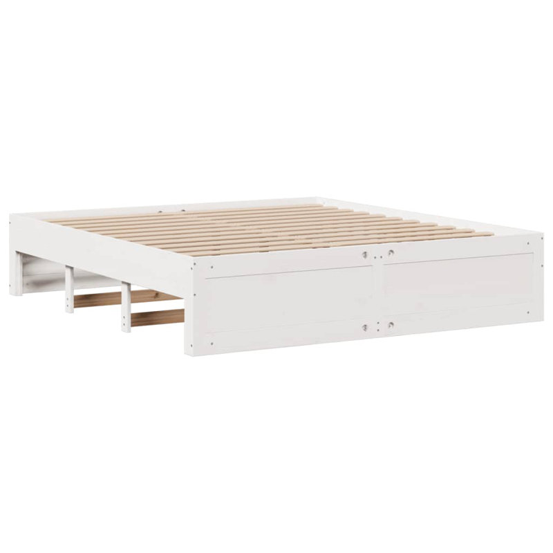 Lagarde Solid Wood Storage Bed, White, Kingsize (5')