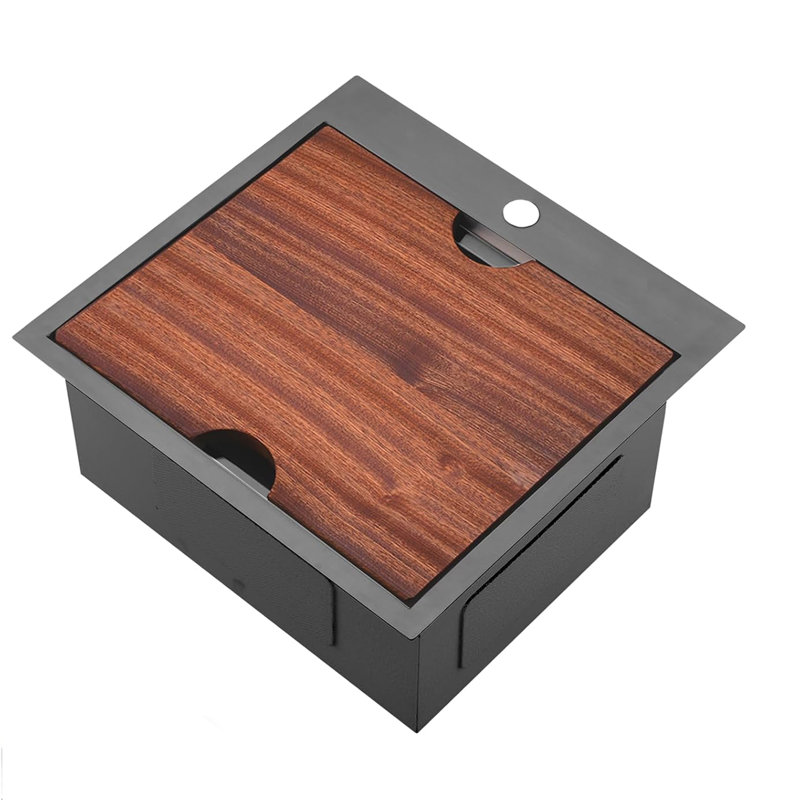 21x20 inch Stainless Steel Drop-in Kitchen Sink with Drain