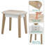 Ensemble coiffeuse avec tabouret et Miroir Camron