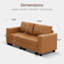 Canapé modulaire en similicuir Abramson