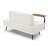 Beige Faux Leather Accent Furniture Bench With Metal Legs And Modern Look 55" Width Pu Rotatable Table Foam Filling