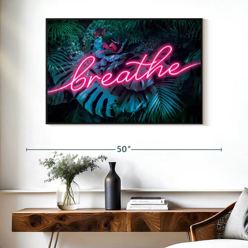 Tergel Breathe Typography, 27" H x 40" W
