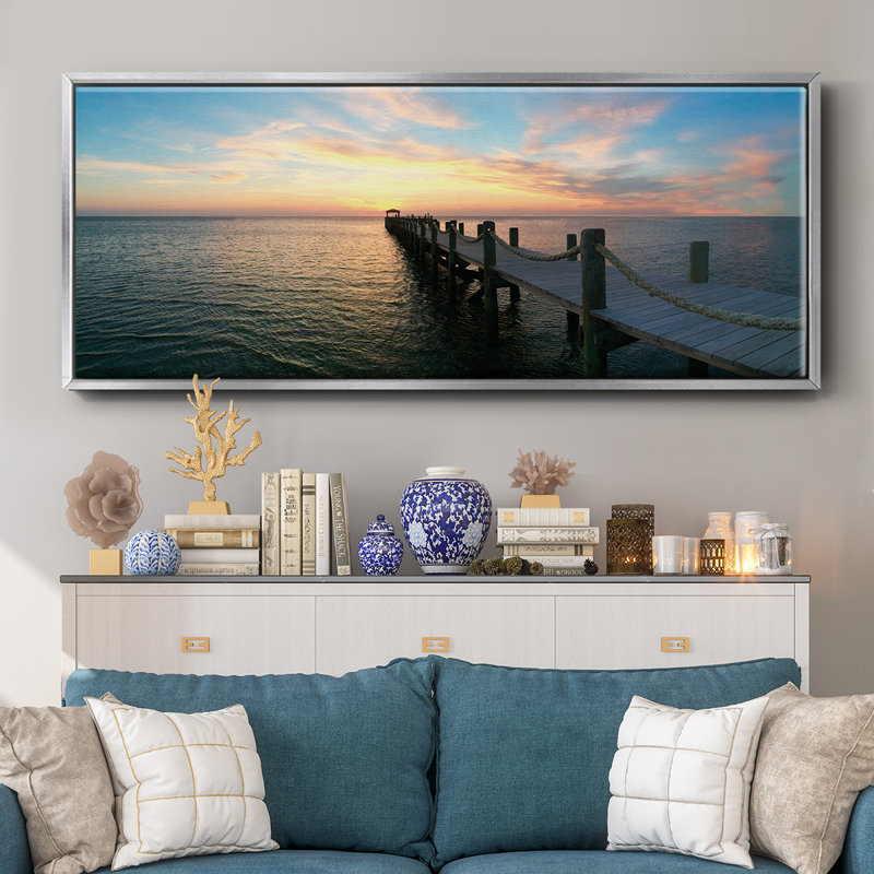Dockside, reproduction d'art sur toile, Argent, H 24 po x l 60 po x P 1,5 po