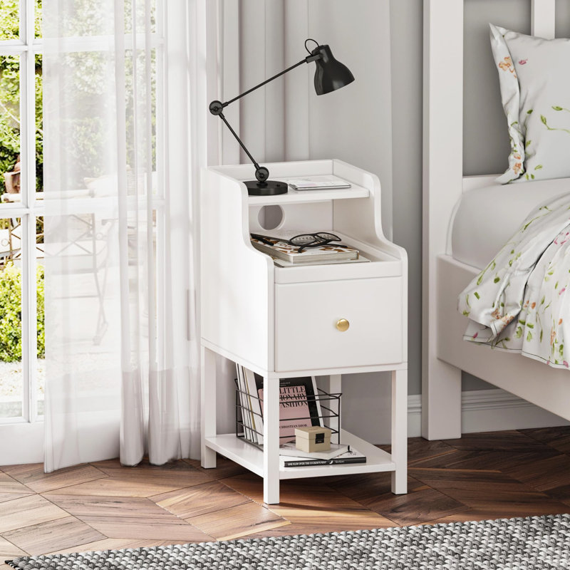 30cm W Manufactured Wood Bedside Table