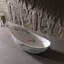 Baignoire autoportante 74 "à surface solide avec dossier incliné 74" Flora Ink