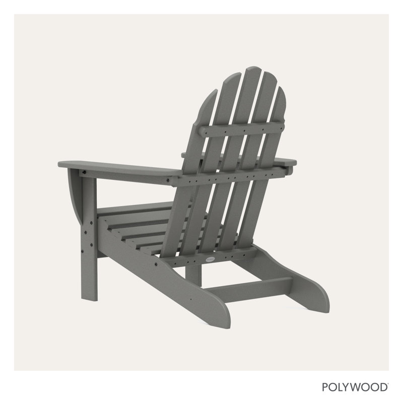 POLYWOOD Classic Adirondack Chair, Slate Gray
