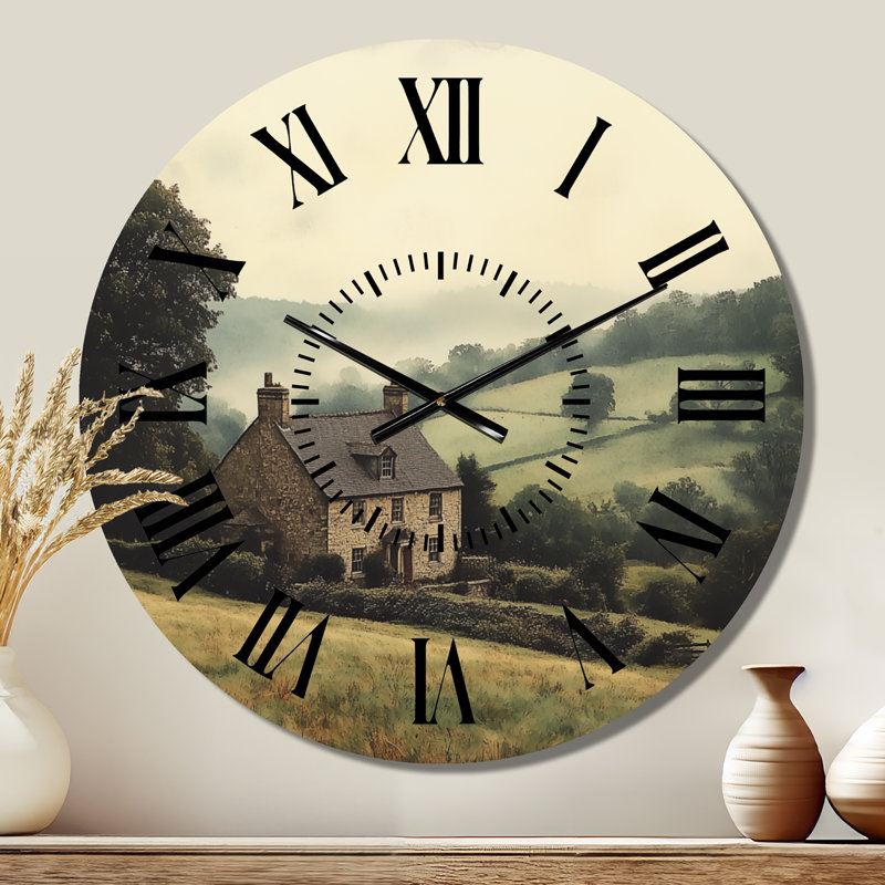 Buste romain classique III - Horloge murale minimaliste en métal, Petit