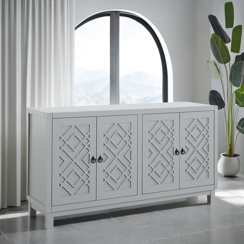 Buffet de rangement Cedrina, gris