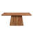 75" Brown Wood Pedestal Base Dining Table