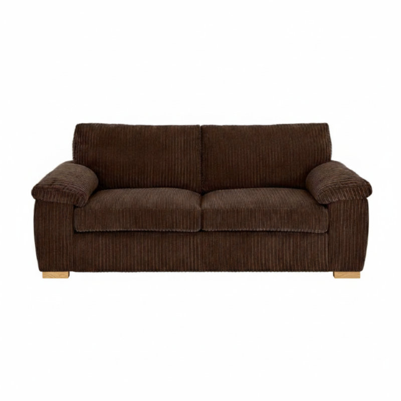 3 Seater Corduroy Sofa, Brown