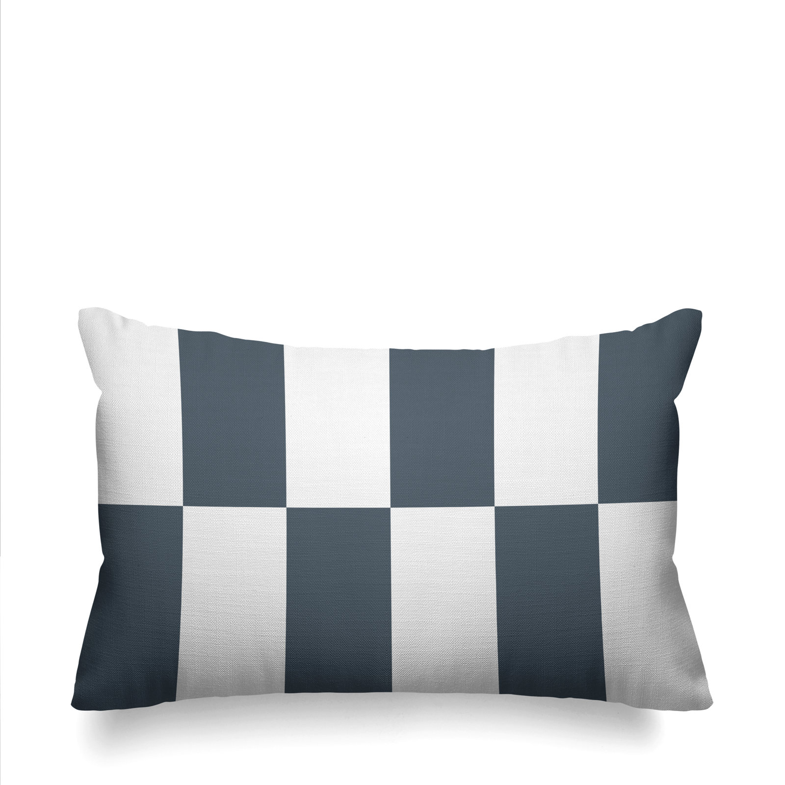 Luella Geometric Indoor/Outdoor Throw Pillow, Gray, 14" x 20", Rectangular