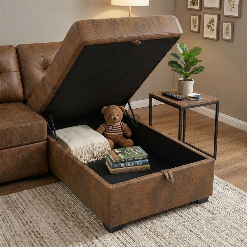 Canapé-lit modulaire en U 115 po Chesterfield