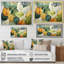 Feuilles vertes et jaunes Tranquility II - feuilles, art mural-38981241-38981237