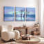 «Landscape Tree Lake Reflection», ensemble de 3 reproductions d'art sur toile tendues-86924299