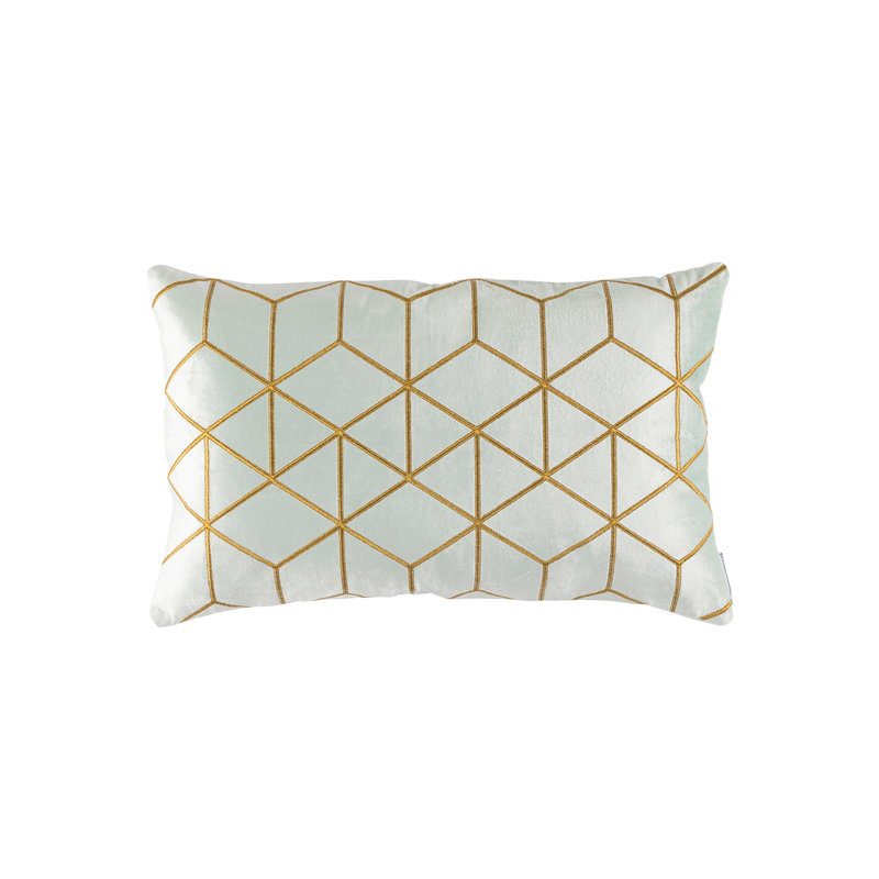 Cube Velvet Pillow Cover & Insert, 14" x 22", Rectangle