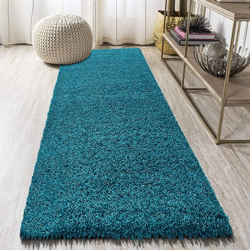 Solid Colour Shag Area Rug, Runner 60 x 220 cm