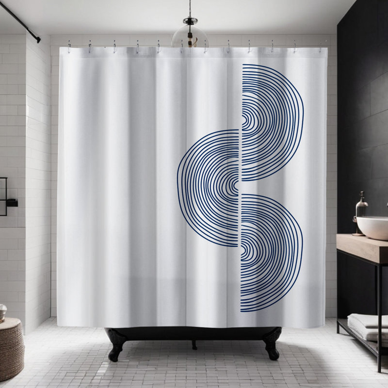 Rideau de douche Coco, Bleu marine