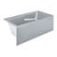 Baignoire en alcôve avec tablier gris mat 60 po x 32 po Voltaire-102694113