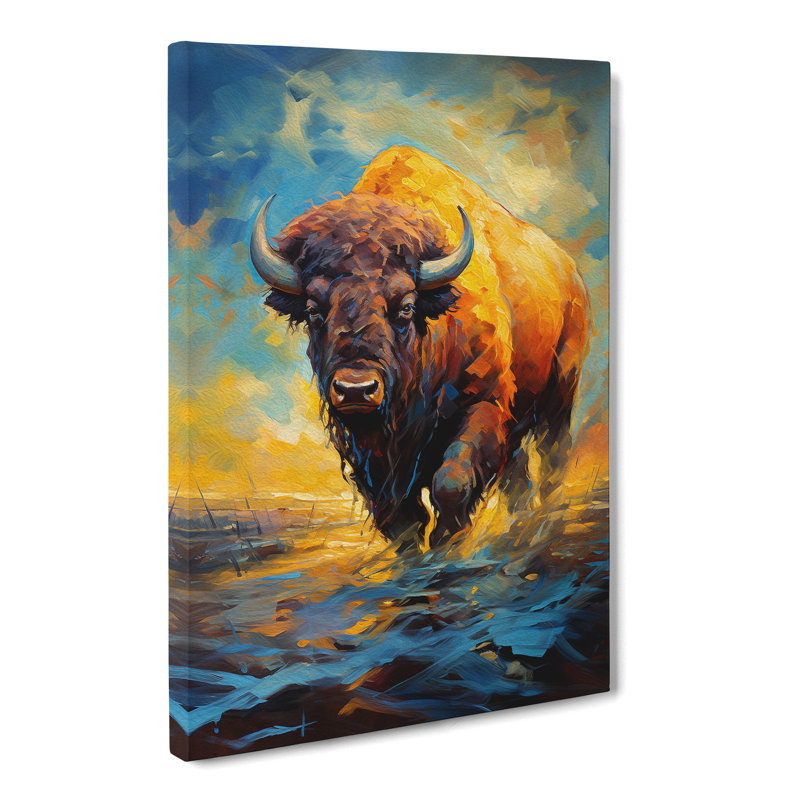 Buffalo Impressionism No.2 - Wrapped Canvas, 76cm H x 50cm W x 3cm D
